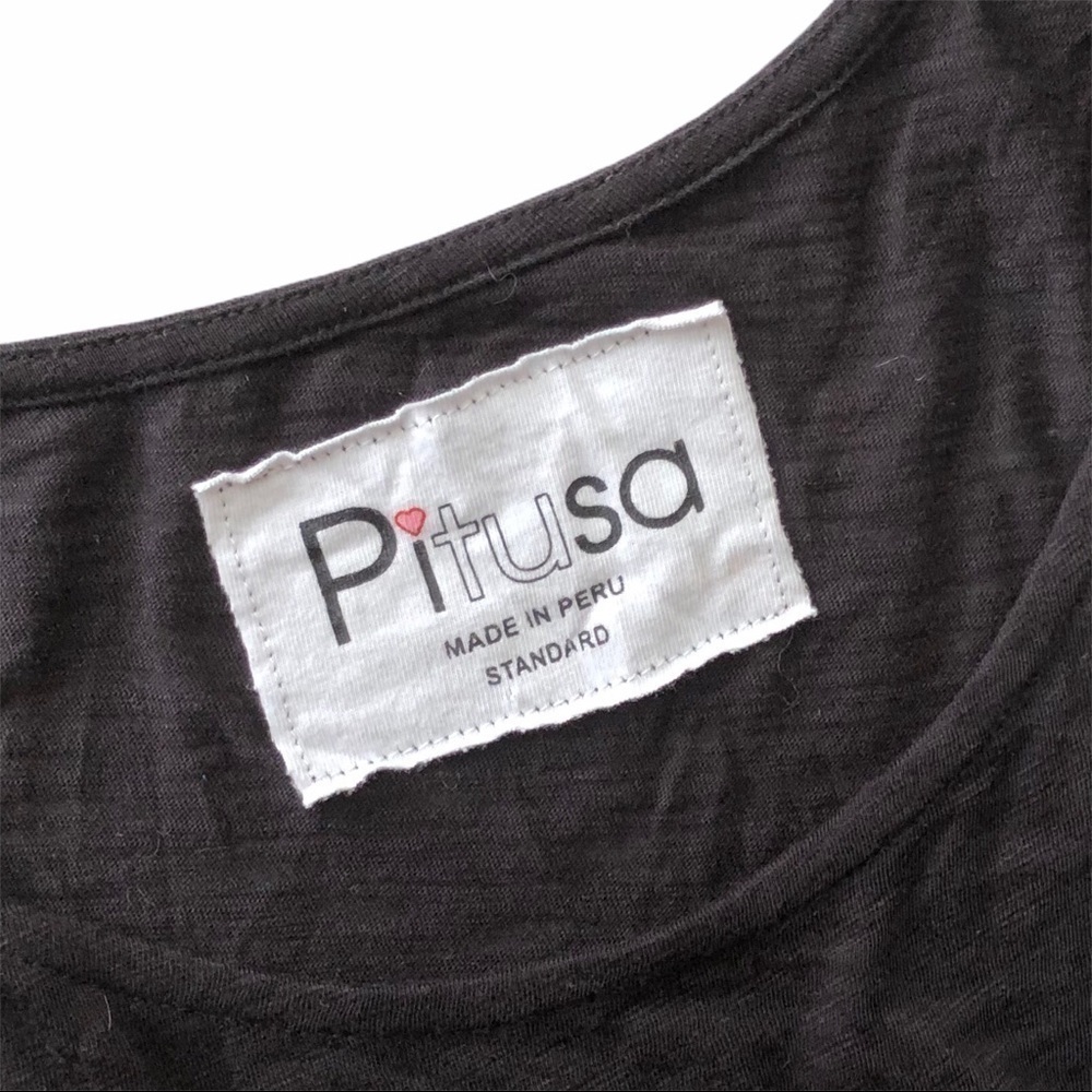 Pitusa Inca pima Campesino black minidress coverup beach swim medium - Picture 3 of 14